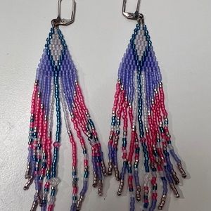 Beaded dangly earrings